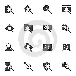 Search vector icons set
