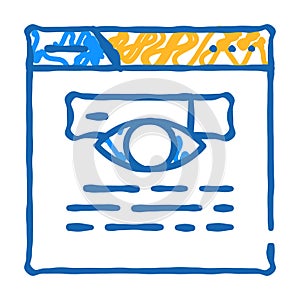 search web site seo optimization icon doodle illustration