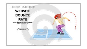 search website bounce rate vector