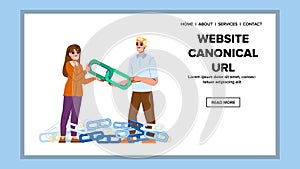 search website canonical url vector