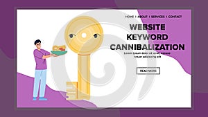 search website keyword cannibalizaion vector