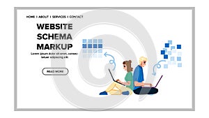 search website schema markup vector