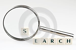 Search word and magnifying glass