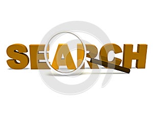 Search Word Shows Web Find And Online Researching