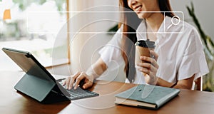 Searching Browsing Internet Data Information Networking Concept with blank search bar