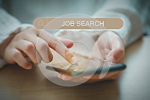 Searching browsing internet data information networking with text `JOB SEARCH`