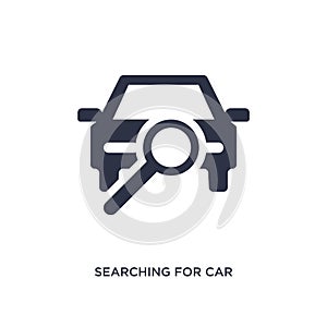 searching for car icon on white background. Simple element illustration from mechanicons concept