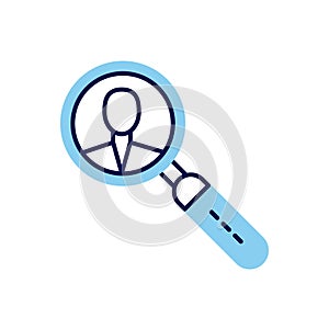 Searching Employee related vector icon