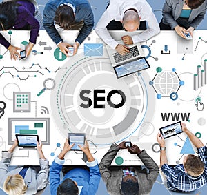 Searching Engine Optimizing SEO Browsing Concept