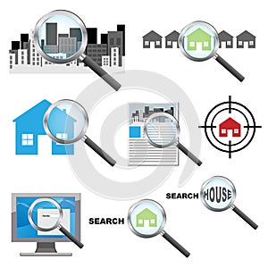 Searching house icons