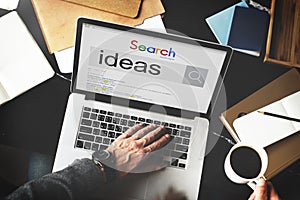Searching Ideas Aspiration Internet Website Concept