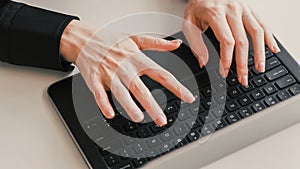 Searching information fast typing hands keyboard