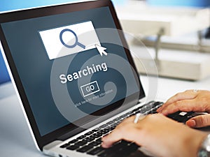 Searching SEO Homepage Navigation Information Concept