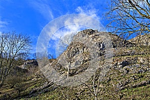 Searching for spring in February, in Dovedale, Derbyshire.