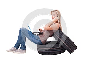 Searching for tyres and automotive parts.