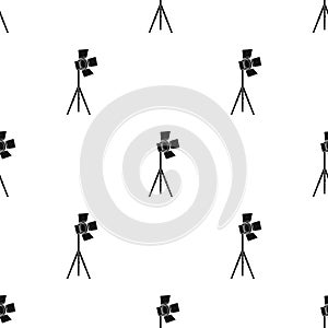 Searchlight for cinema.Making movie single icon in black style vector symbol stock illustration web.