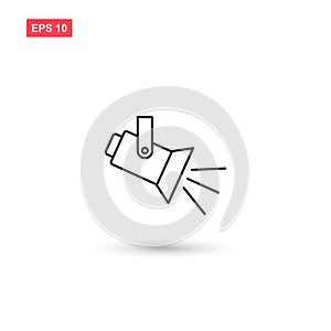 Searchlight icon vector design isolated 4