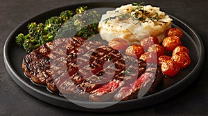 Grilled Steak with Sides