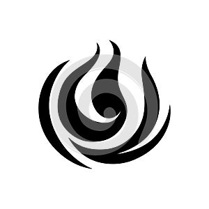 Searing spiral flame icon