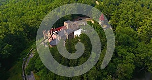 Searles Castle aerial view, New Hampshire, USA