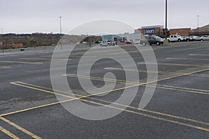 Sears box store in Danbury Connecticut with empty parking lot