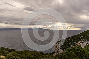 Seascape during an approaching storm