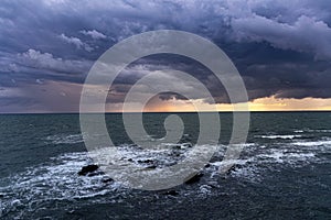 Seascape during an approaching storm