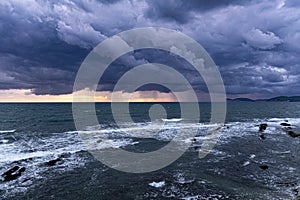 Seascape during an approaching storm