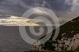 Seascape during an approaching storm