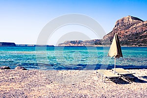 seascape from a beach of Balos bay, clay, greece