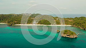 Seascape with beah on the island of Boracay, Philippines.