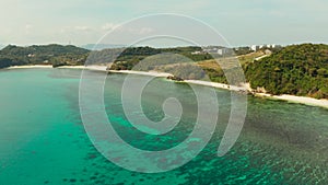 Seascape with beah on the island of Boracay, Philippines.