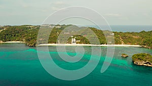 Seascape with beah on the island of Boracay, Philippines.