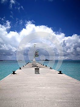 Seascape with big clouds