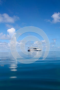 Seascape with boat