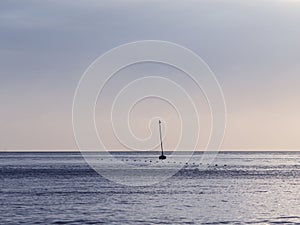 Seascape with bounding buoy. photo