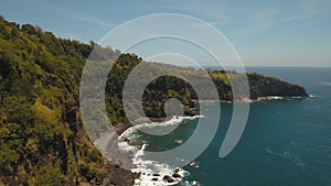 Seascape Cliffs, sea and waves at Bali, Indonesia