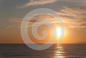 Seascape on the coast of Boccadasse in Genoa