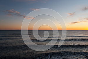 Seascape on the coast of Boccadasse in Genoa