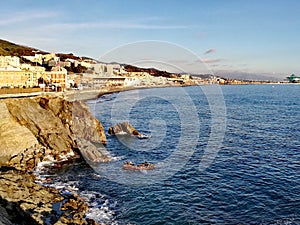 Seascape and costline Voltri Liguria