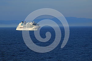 Seascape with cruise ships, Greece