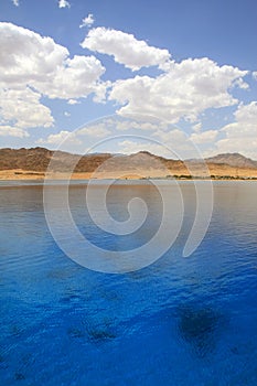 Seascape of Dahab lagoon. Egypt. Red Sea.