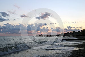 Seascape in the evening time