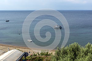 Seascape of Gea Beach at Sithonia peninsula, Chalkidiki, Central Macedonia, Greece