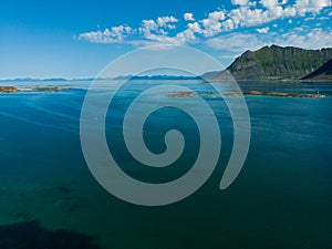 Seascape on Gimsoya island, Lofoten Norway