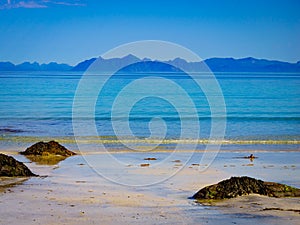 Seascape in Gimsoysand, Lofoten islands, Norway