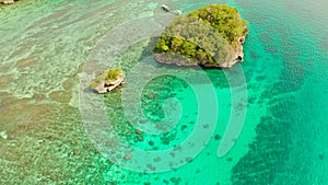 Seascape: island in the lagoon Boracay, Philippines.