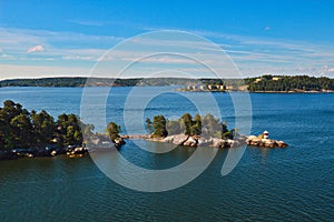 Islets of Stockholm Archipelago in Baltic Sea, Sweden photo