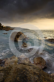 Seascape in Kalamata, Greece