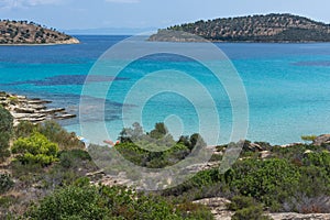 Seascape of Lagonisi Beach at Sithonia peninsula, Chalkidiki, Greece